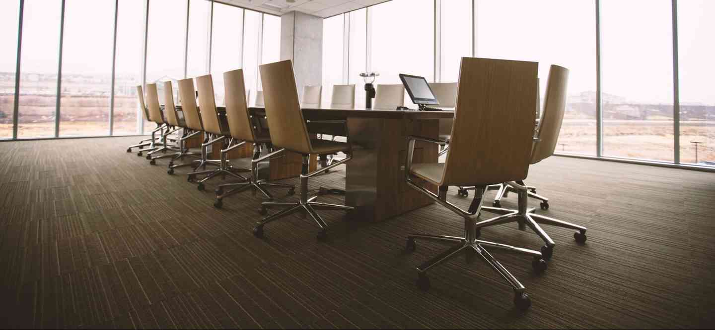 Professionally maintained commercial carpet in a Melbourne office