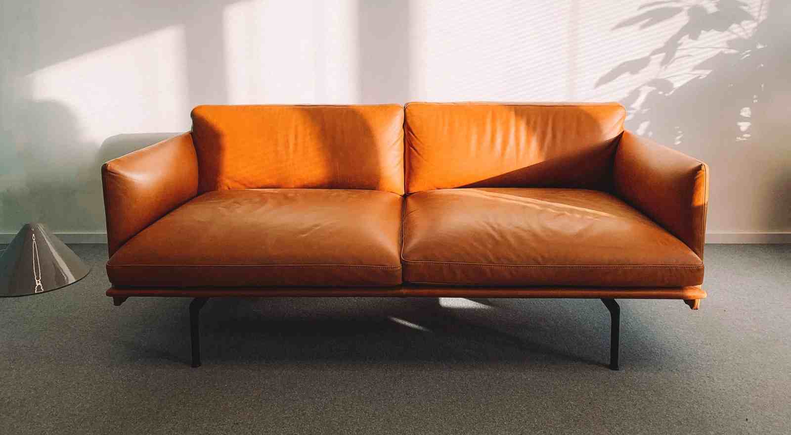 Clean leather sofa